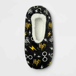 Women's Harry Potter Pull-On Slipper Socks Black Shoe Size 4-7 S/M slippers 122